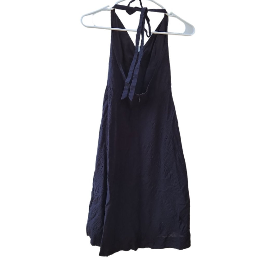 J Crew Size 6P Black Halter Dress